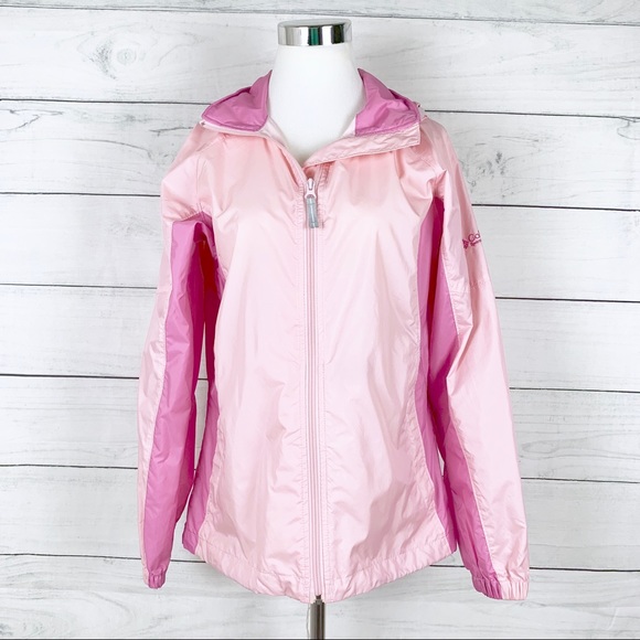 columbia pink windbreaker